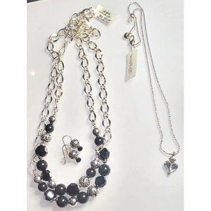 Brighton Charm Pendant Beaded Necklaces New With Tags Set Lot 4 Pieces Earrings
